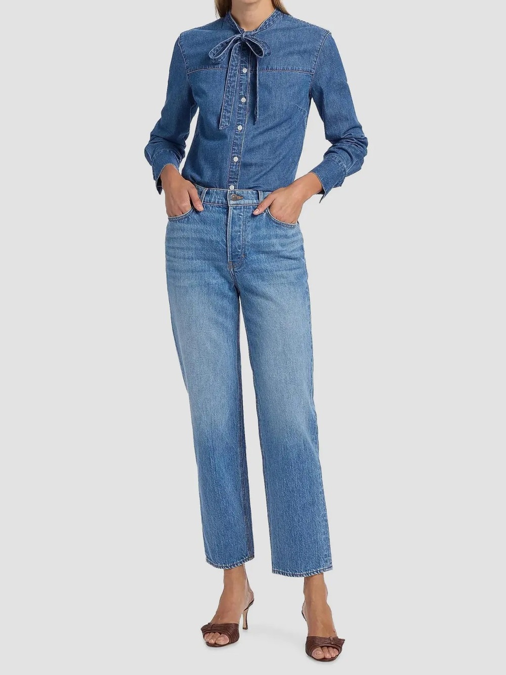NWT Veronica Beard Leah Mid-Rise Straight-Leg Jeans 27